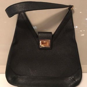 Salvatore Ferragamo leather bag red suede interior